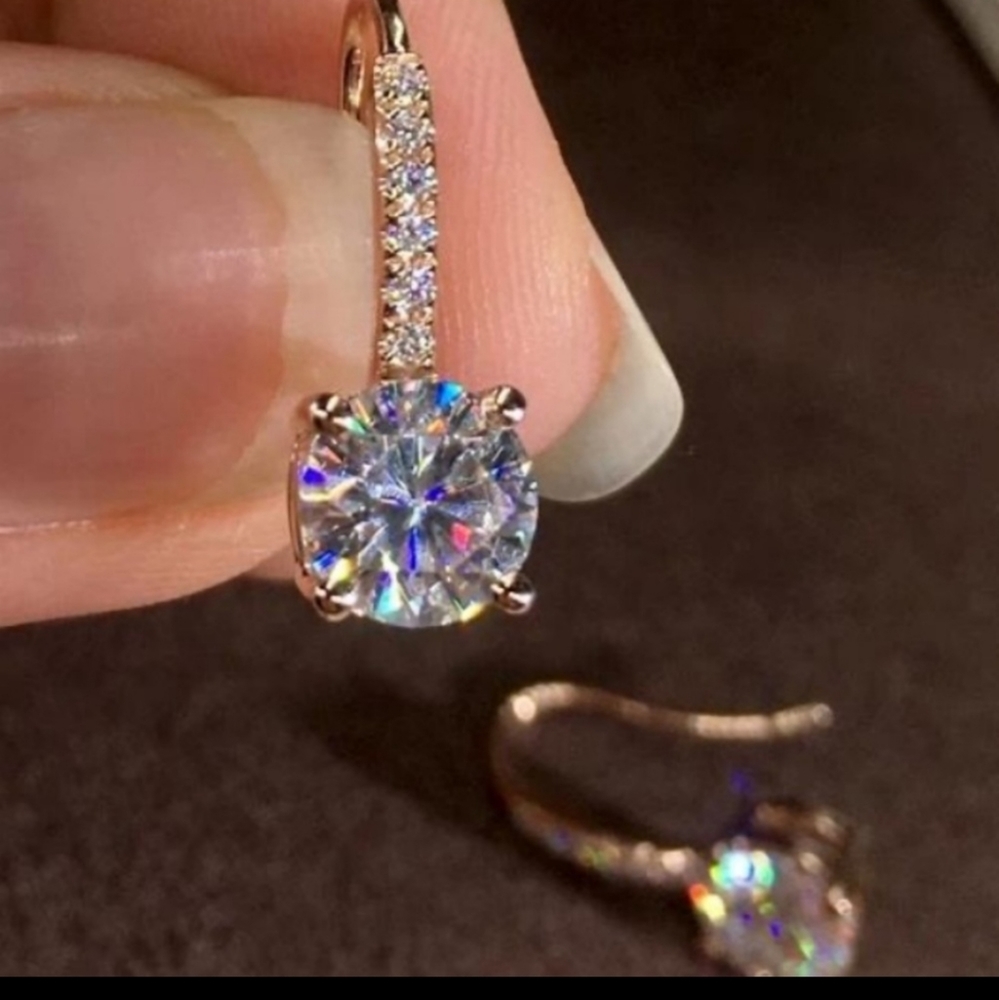 **NWOT sterling silver drop earrings - Picture 4 of 4